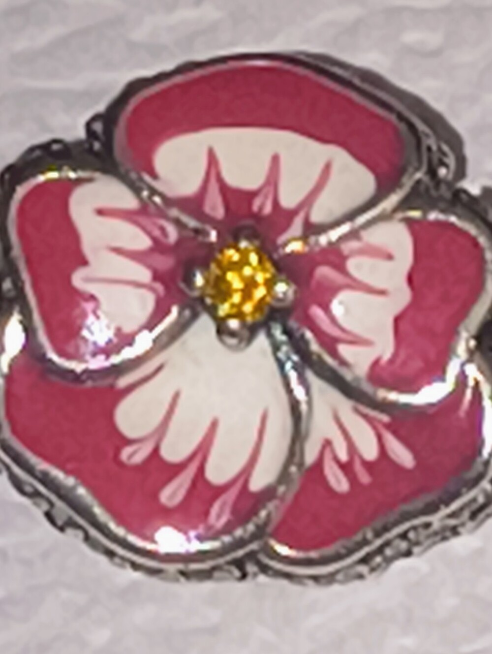 ✨Pandora Pink Flower Enamel Charm Spacer - Picture 2 of 5